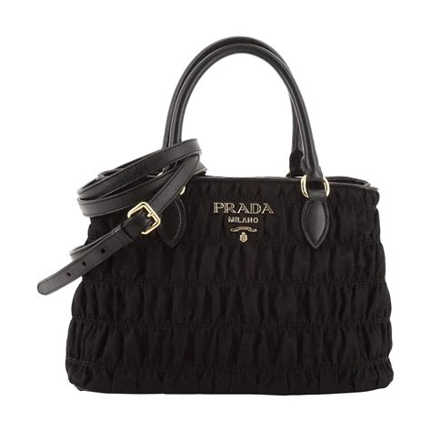 prada tessuto gaufre satchel bag|PRADA Tessuto Nylon Gaufre Shopping Satchel Black.